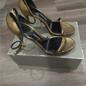 Tom Ford Metallic Gold Heels